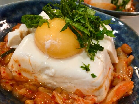 味付け要らず！友人オススメボリュームキムチ豆腐☆